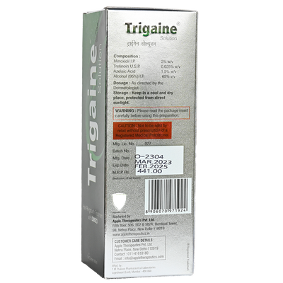 Trigaine 2% Minox Solution & Tretinoin 0.025% (Apple)